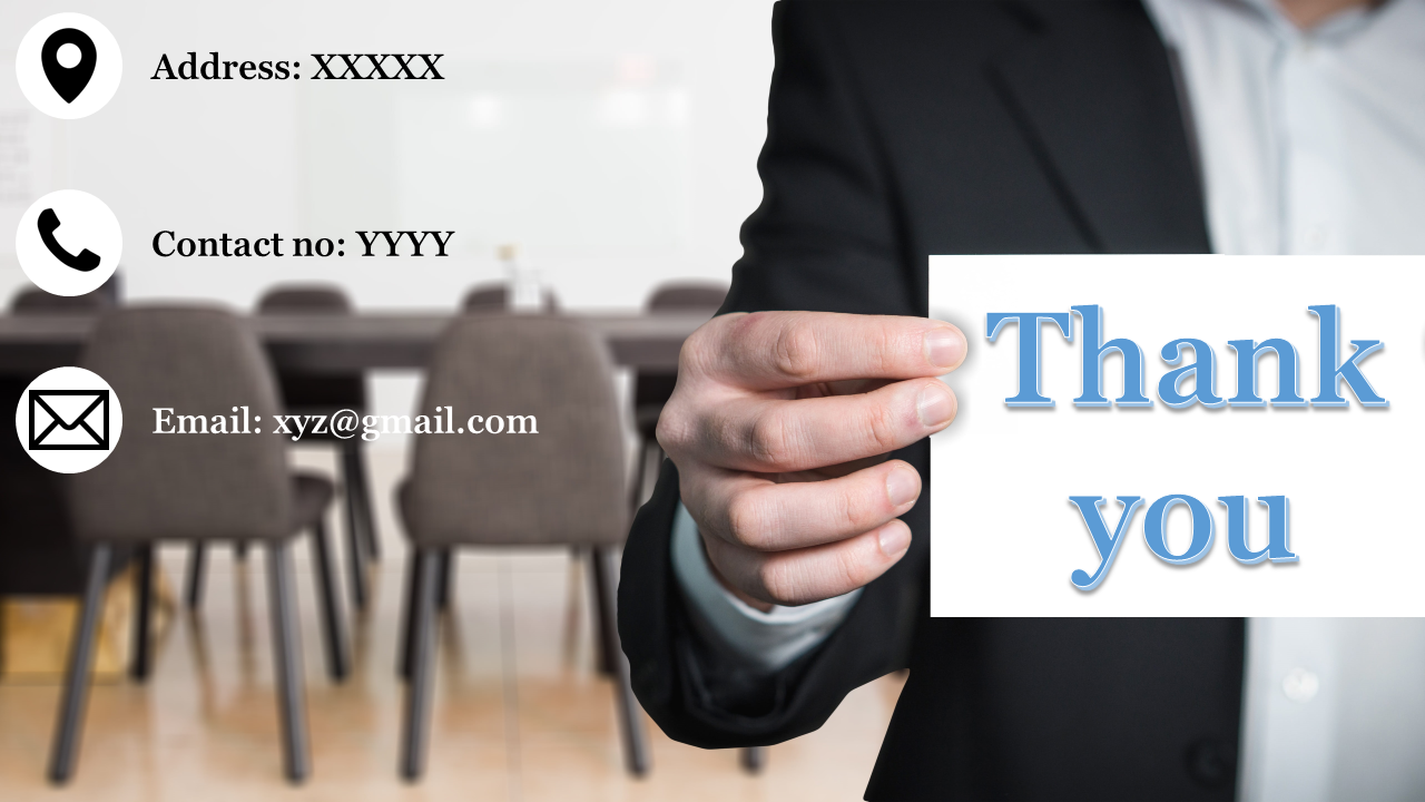 Simple PPT Thank You Page for Presentation Template